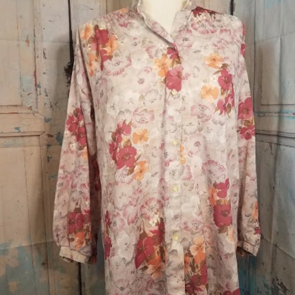 VINTAGE Floral Blouse by Ze - Picture 9 of 9